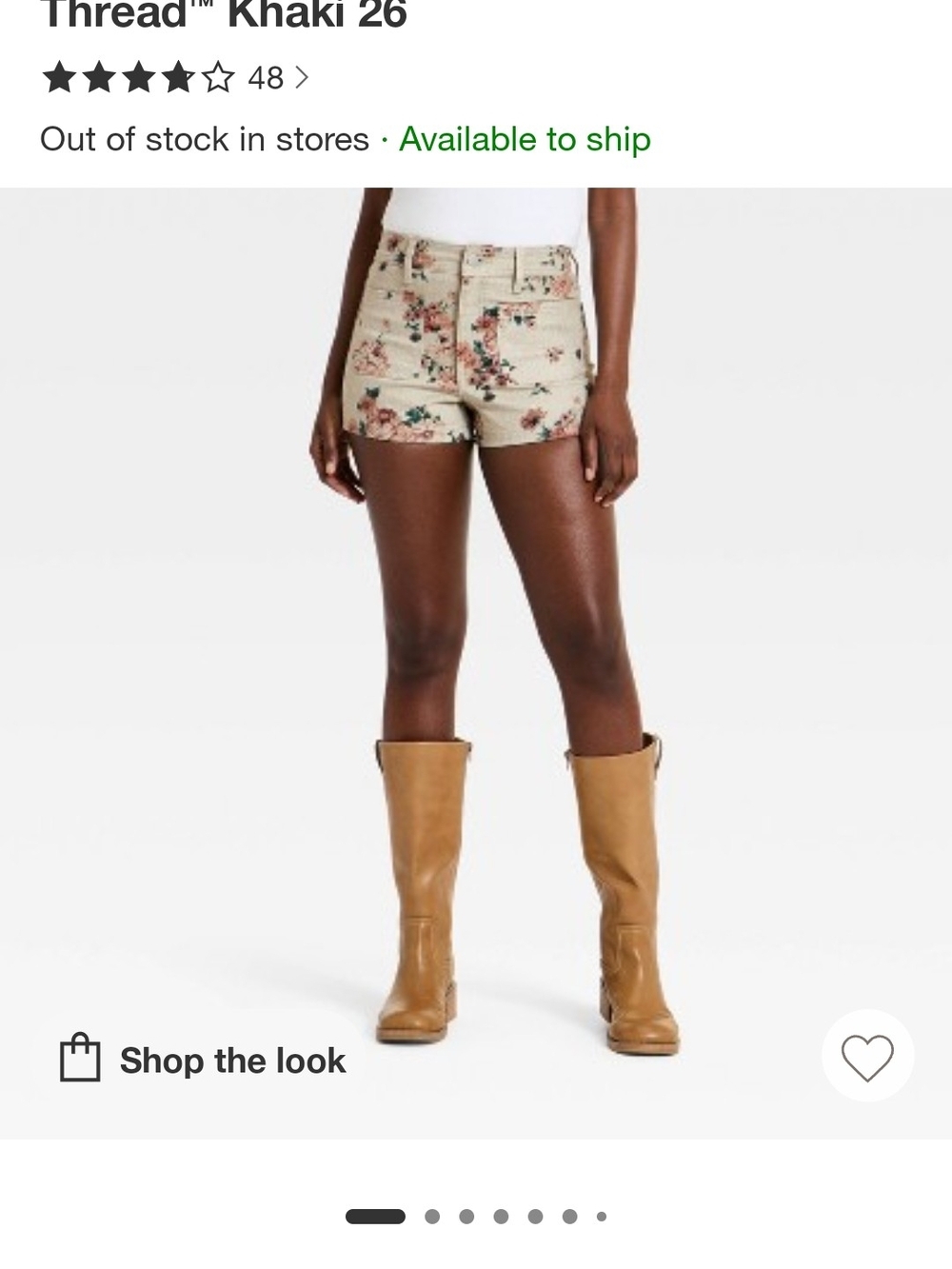 Floral Khaki High-Rise Women’s Sailor Shorts-Universal Thread